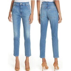 FRAME DENIM LE SLENDER STRAIGHT TROUSER JEANS HIGH RISE ANKLE STRETCH sz 30
